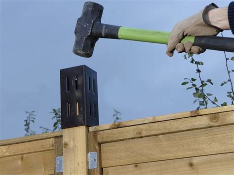 how to fix trellis to fence with concrete posts|Fitting Fence Post Extensions Above Concrete Posts .